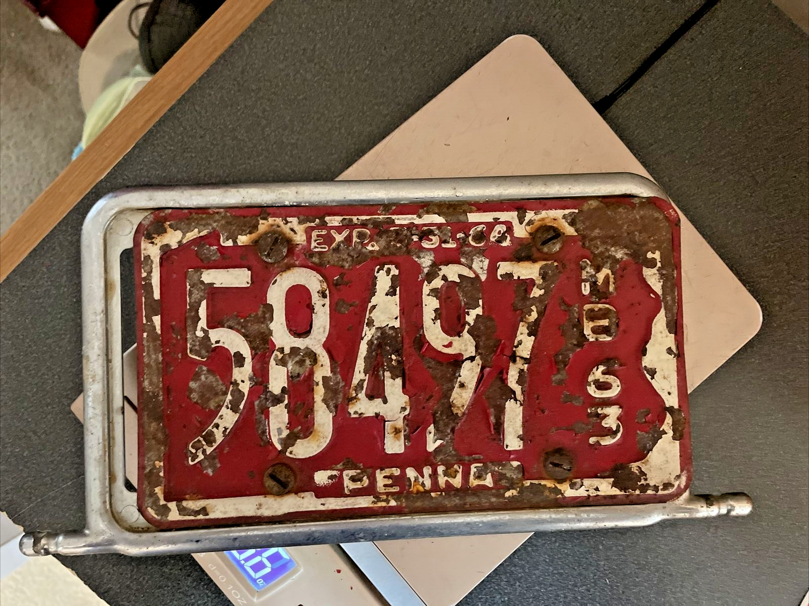 TWO 1963-1964 PENNSYLVANIA  58497 LICENSE PLATE M Boat