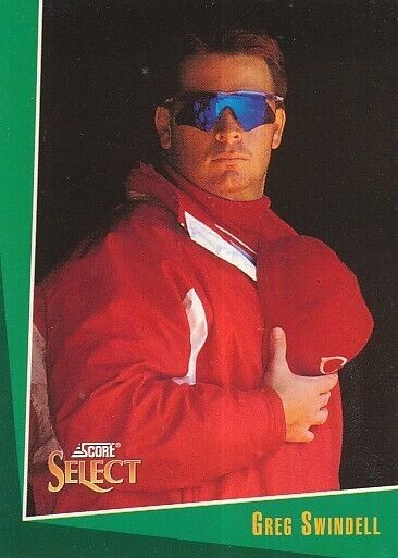 #179 CINCINNATI REDS # GREG SWINDELL - P # BASEBALL CARD SCORE SELECT MBL 1992