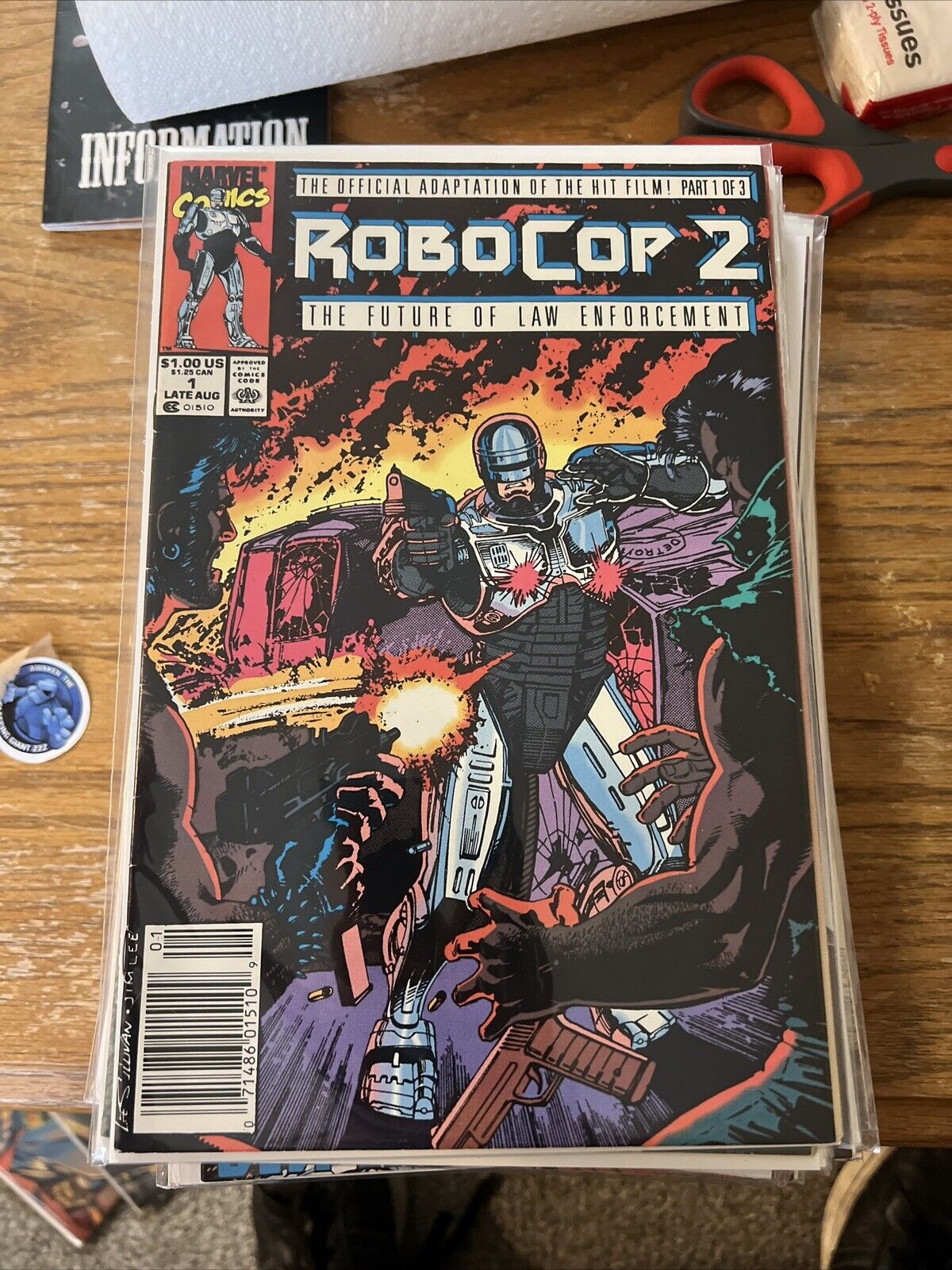 Robocop2 #1 - 1990 - Marvel Comics - Jim Lee. 1st Printing. Direct Edition.