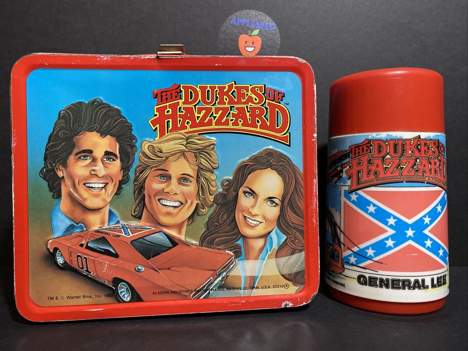 Vintage 1983 The Dukes of Hazzard Lunchbox w/ Thermos (Coy & Vance)  Aladdin Inc