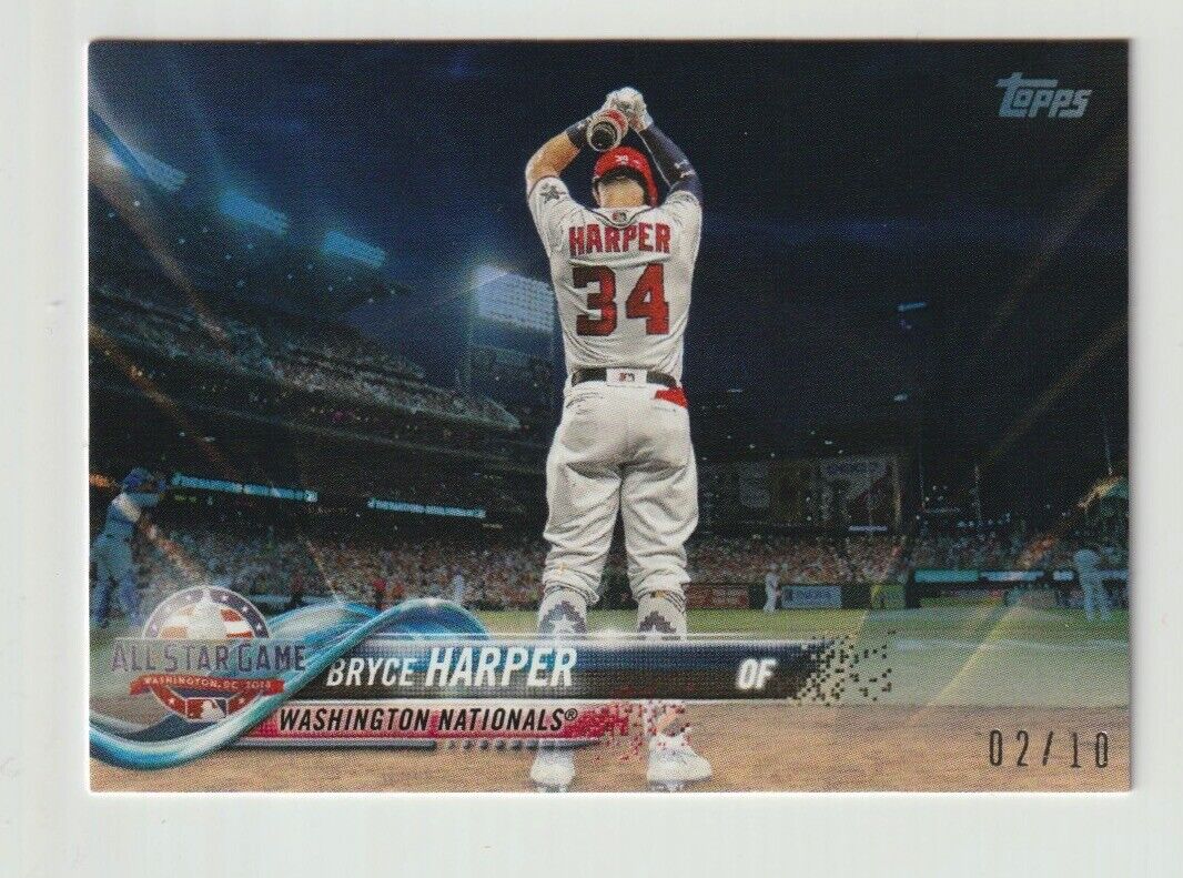 Bryce Harper 2018 Topps Mini Blue Parallel 02/10 #US209 Nationals On Demand