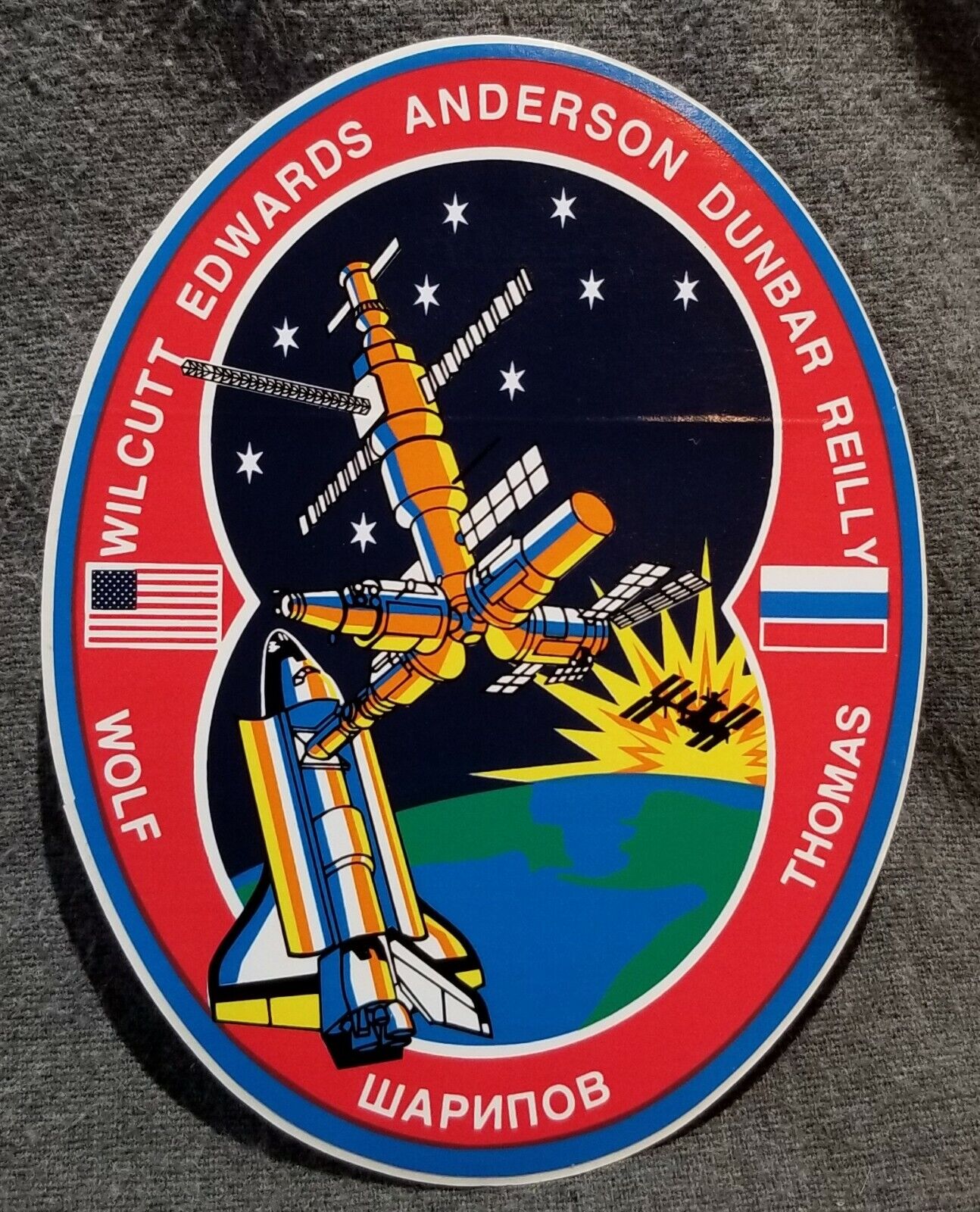LMH STICKER Decal NASA STS-89 SPACE SHUTTLE Endeavour 1998 MIR Mission Insignia