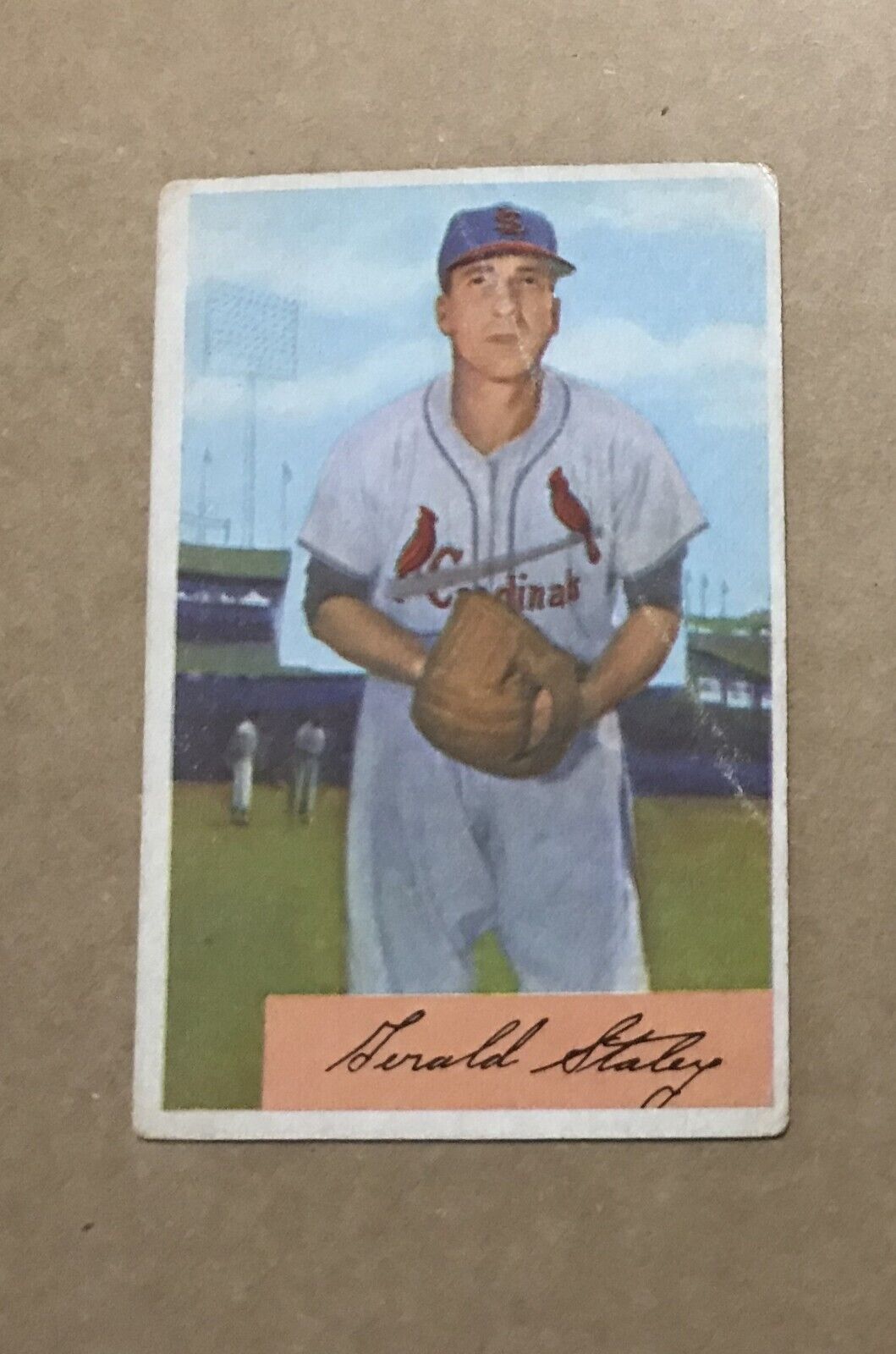 Gerry Staley card # 14 Pitcher Cardinals Vintage Baseball Card 1954