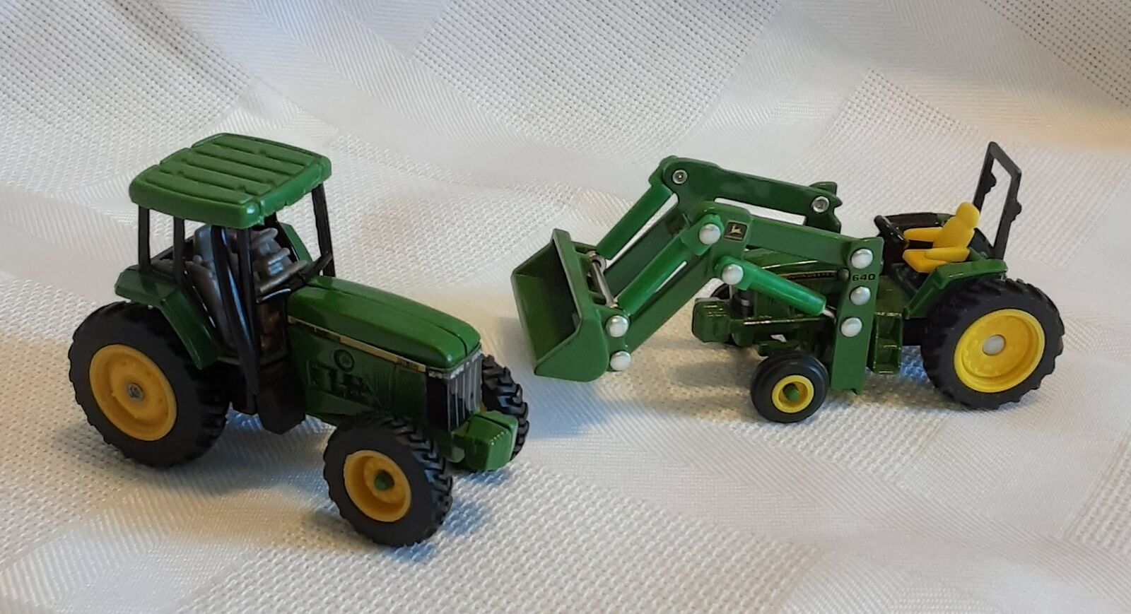 John Deer 7610 and 640 Die Cast Metal Tractors