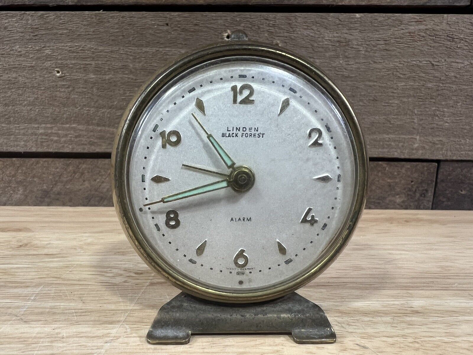 Vintage Linden Black Forest Travel Alarm Clock