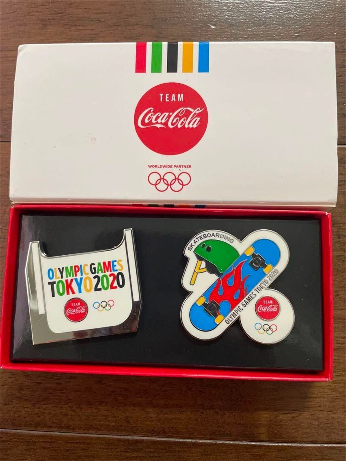 2020 TOKYO OLYMPIC COCA COLA OFFICIAL 2 PINS LIMITED SKATEBOARD Japan