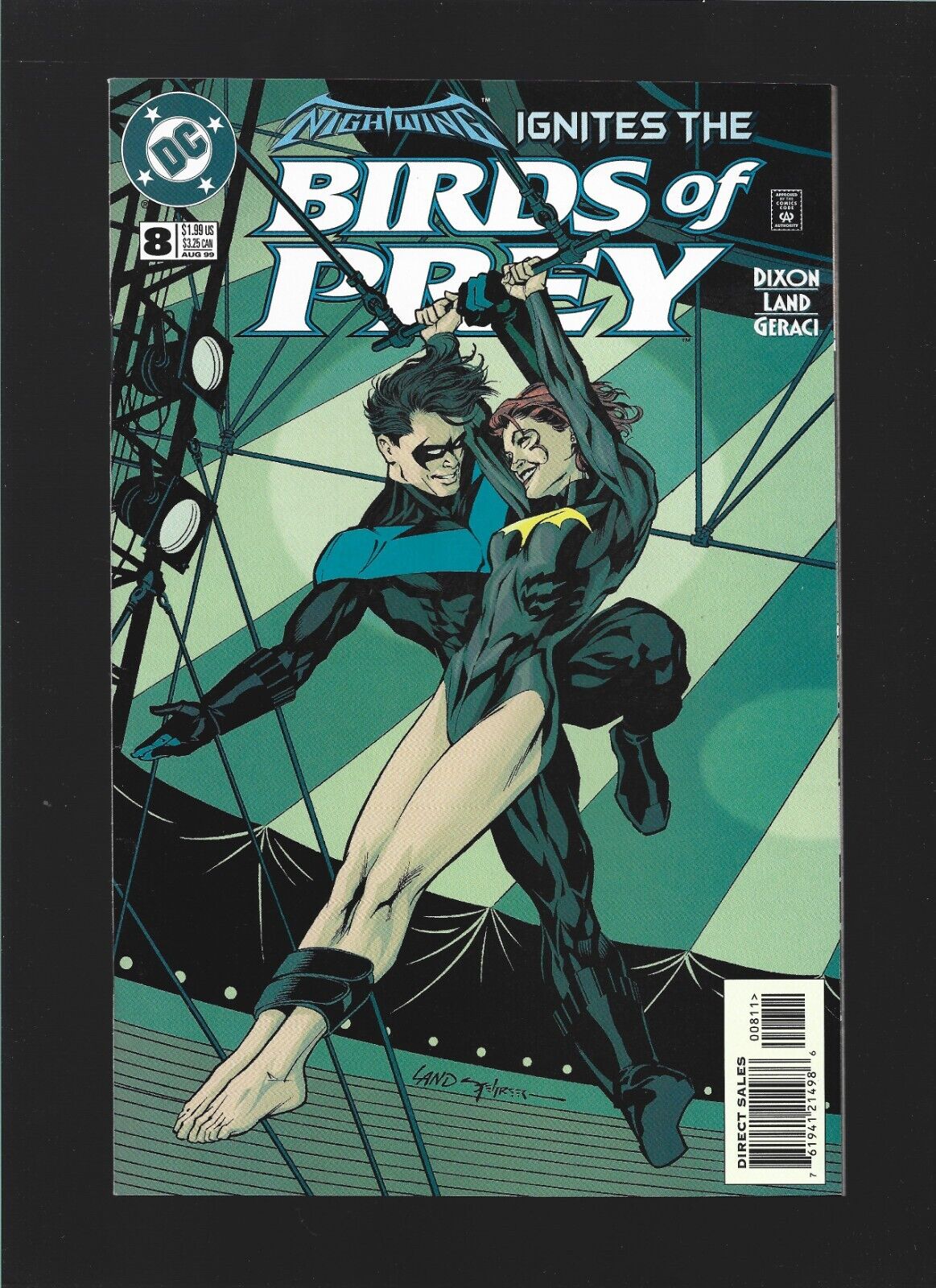 Birds of Prey #8 Greg Land Nightwing & Batgirl