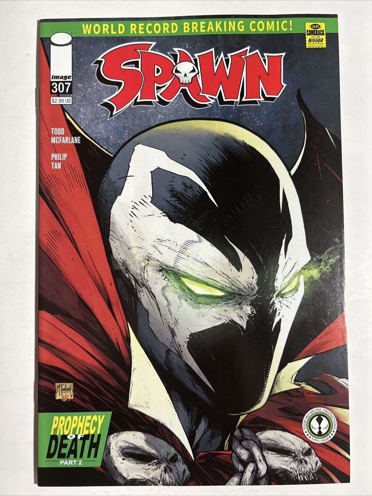 Spawn (1992) #307 Todd McFarlane Variant Cover A, Inks & Story Philip Tan Art
