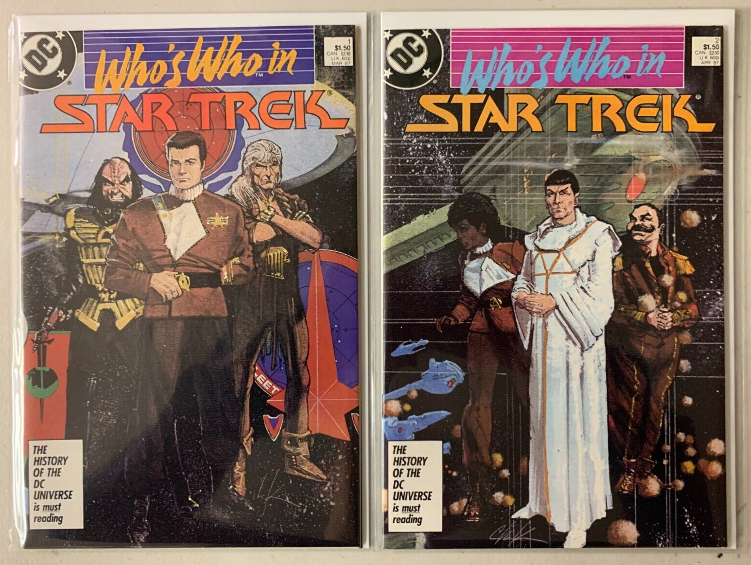 Who's Who in Star Trek set #1-2 Direct DC (6.0 FN) (1987)