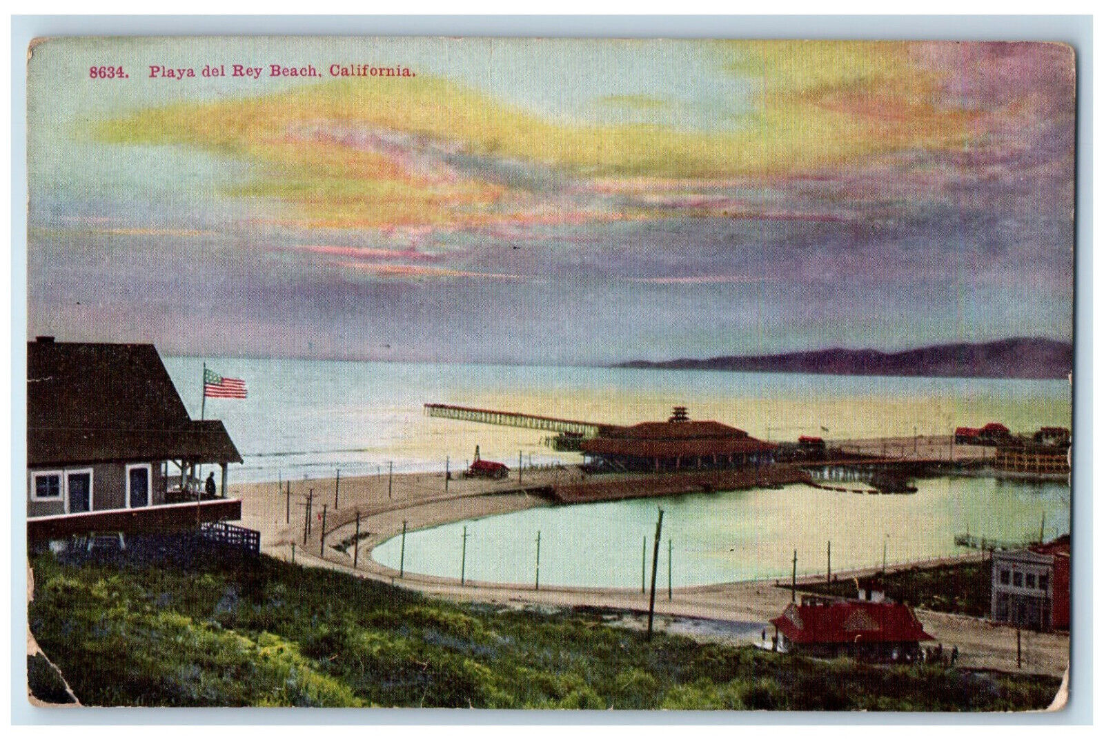 1919 Scenic View Of Playa Del Rey Beach Los Angeles California CA Postcard