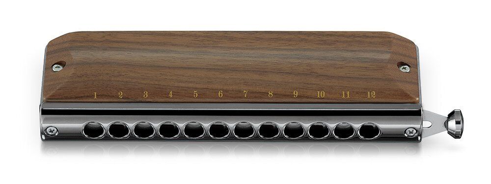 Suzuki G-48W Chromatic Harmonica Gregore Series Wooden Cover Model