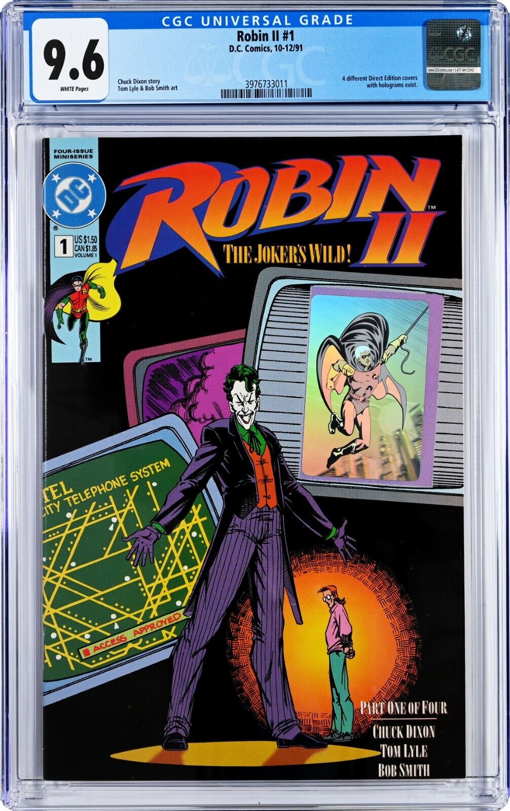 Robin II #1 CGC 9.6 (Dec 1991, DC) Tom Lyle Art, Dick Giordano Hologram Cover