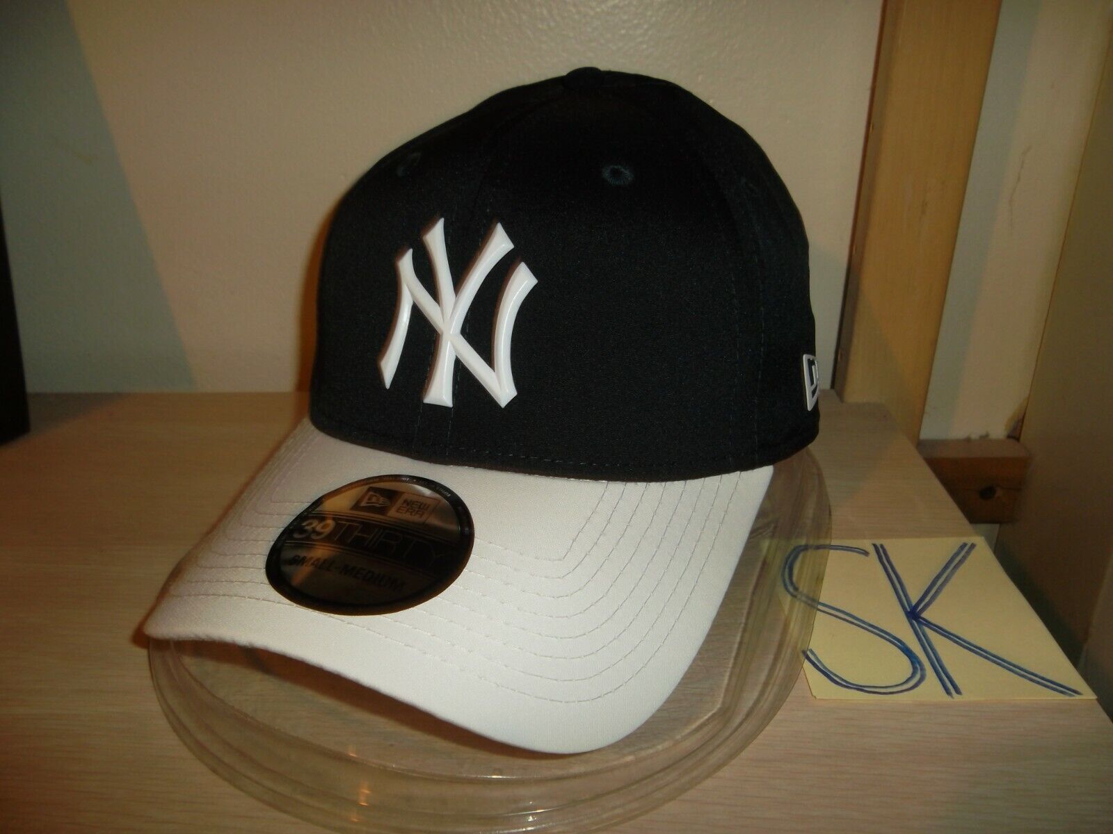 NEW YORK YANKEES BASEBALL CAP/HAT-NEW ERA 39THIRTY S/M SPRING \'18/NAVY WHITE/NEW
