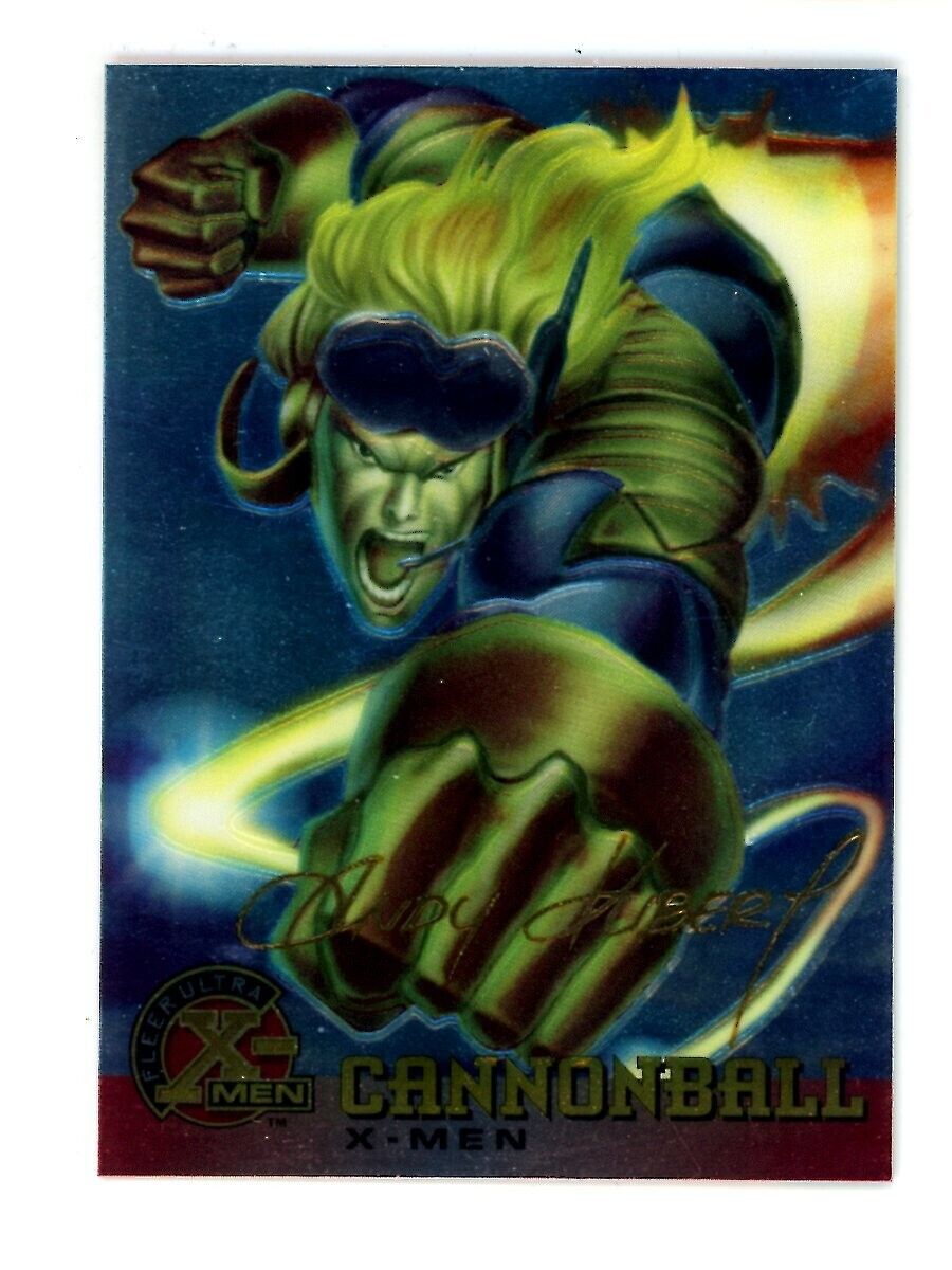 1995 Fleer Ultra Marvel X-Men All-Chromium Gold Signature Cannonball #4