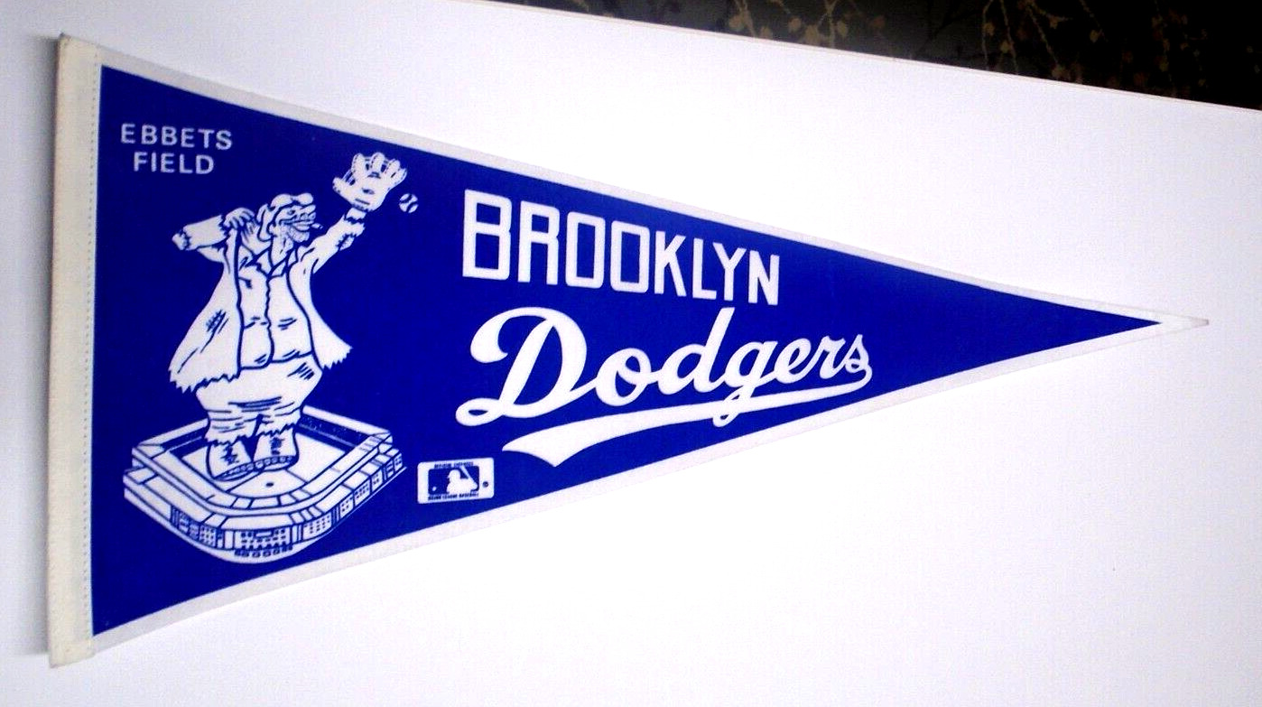 Vintage Brooklyn NY Dodgers MLB Ebbets Field Baseball Pennant