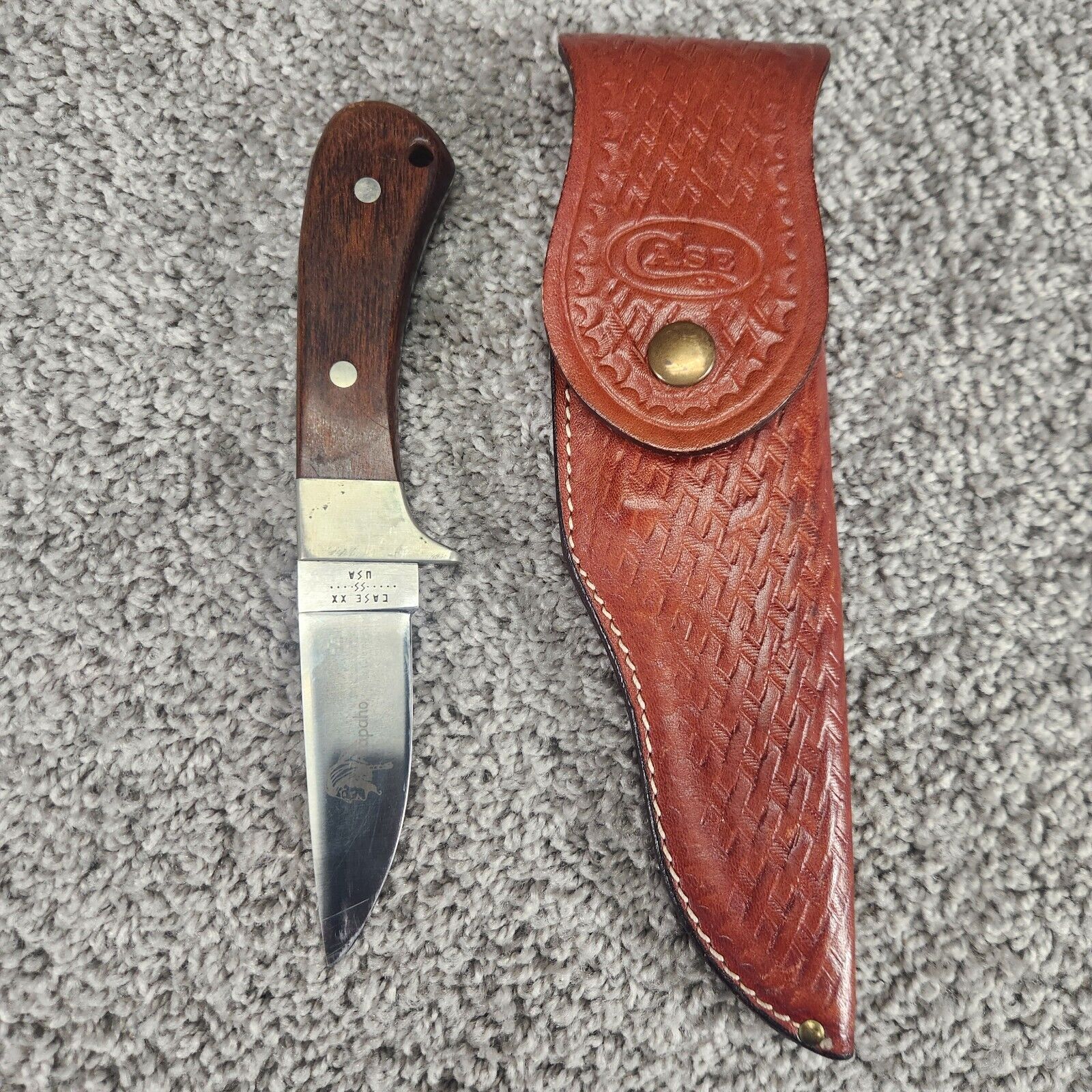 CASE Knife XX SS USA R503 SSP Pakkawood Arapaho Leather Sheath Full Tang Fixed