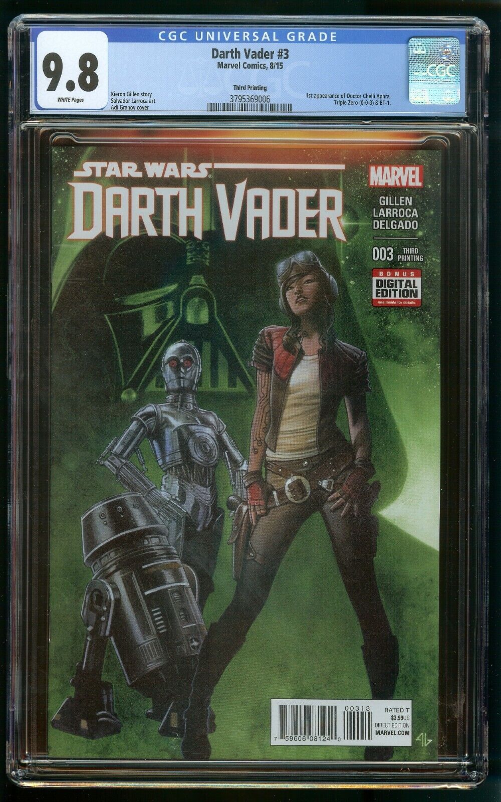 DARTH VADER #3 (2015) CGC 9.8 1st APPEARANCE OF DR APHRA 3rd PRINT