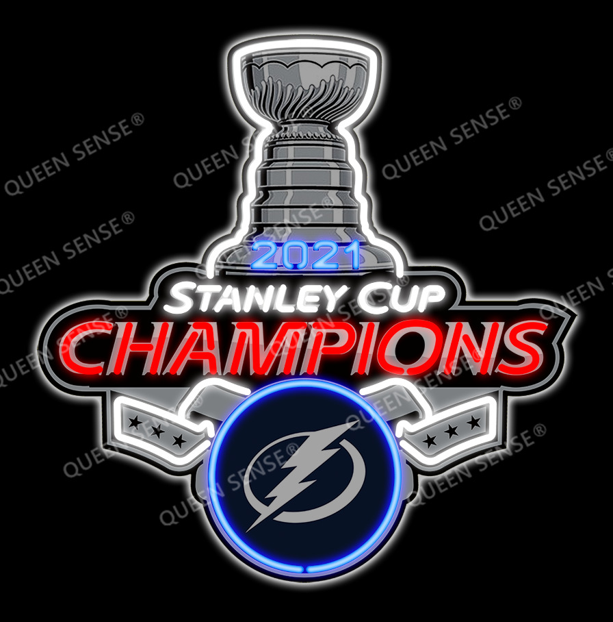 New Tampa Bay Lightning 2021 Champions Lamp Light Neon Sign 24\