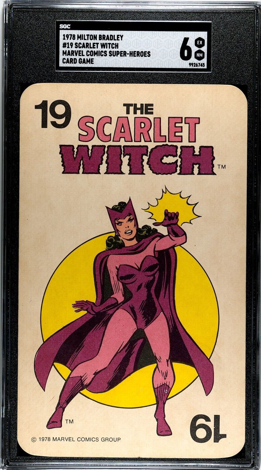 1978 Milton Bradley Marvel Super-Heroes Scarlet Witch SGC 6