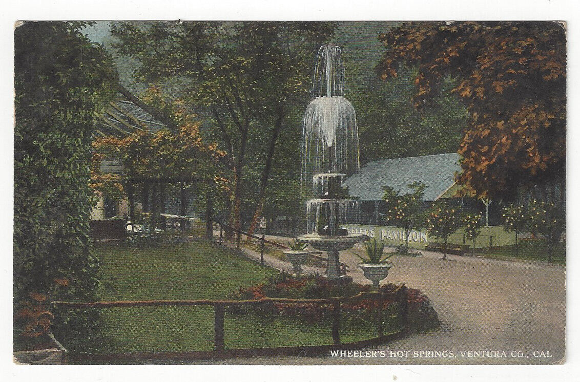 Old Orig Antique Postcard Wheeler\'s Hot Springs Ojai California 1920\'s Very Rare
