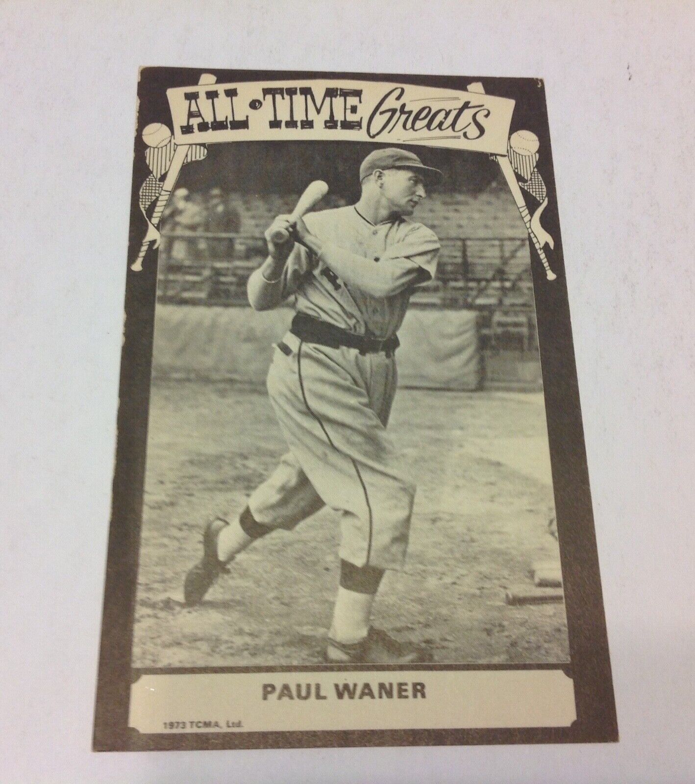 1973-80 TCMA All-Time Greats Post Card Paul Waner Blank Back MLB Baseball