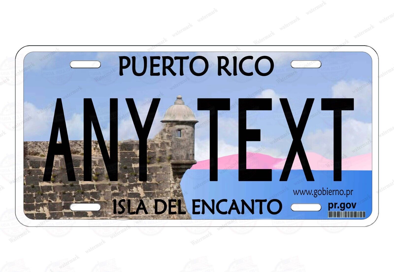 Puerto Rico 2007 Any Text License Plate Auto Car Bike ATV Keychain Fridg Magnet
