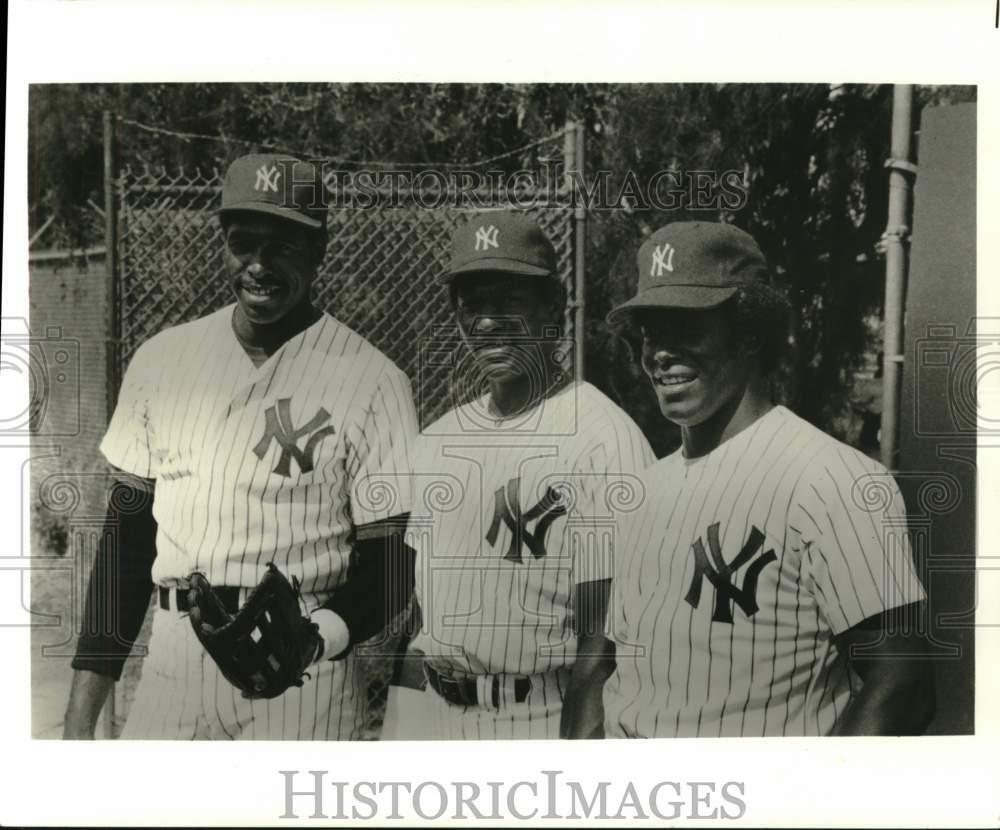 1982 Press Photo New York Yankees - Dave Winfield, Jerry Mumphrey, Ken Griffey