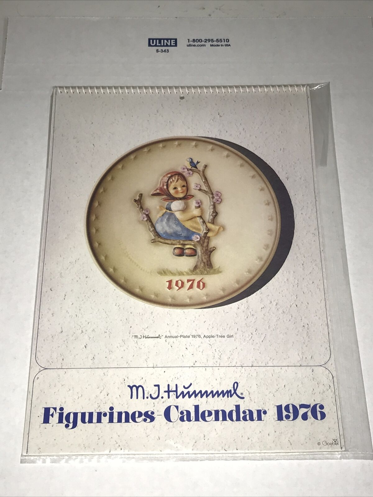 1976 Vintage Hummel Figurine The Artist Cover Calendar Goebel US Version NOS