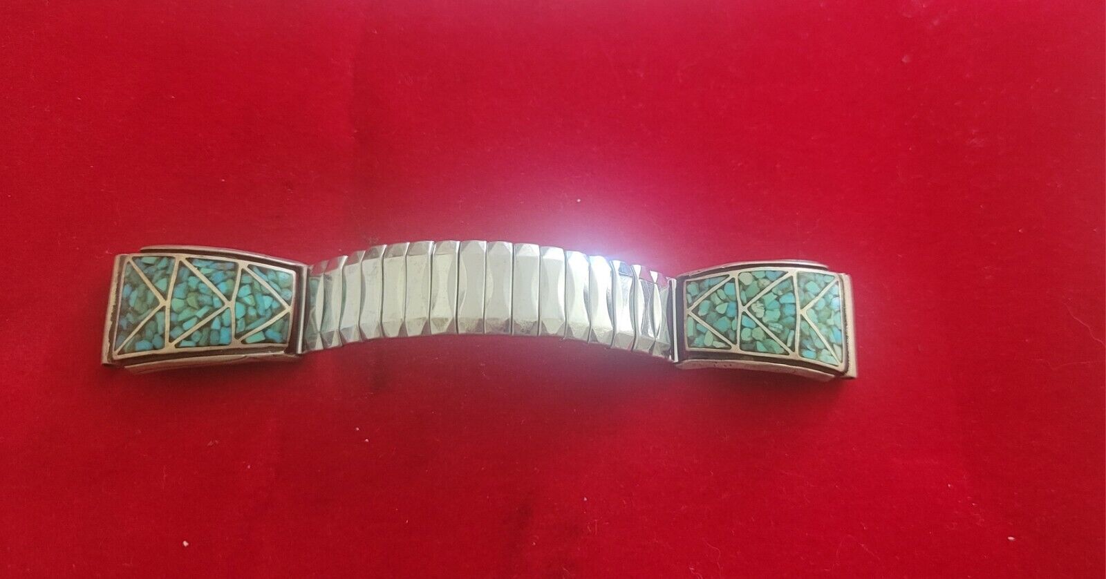 Nice Native American Navajo sterling Silver Turquoise watchband