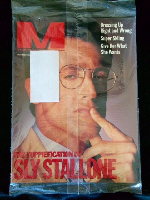 Vintage M  magazine with Sly Stallone circa 1989 Mint Condition never opened 