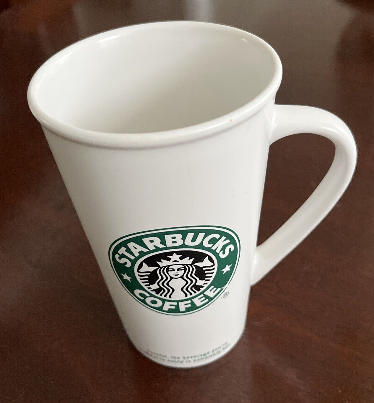 NWOT Starbucks 2006 Grande 16 oz Older Mermaid Logo White Coffee Mug. Retired.