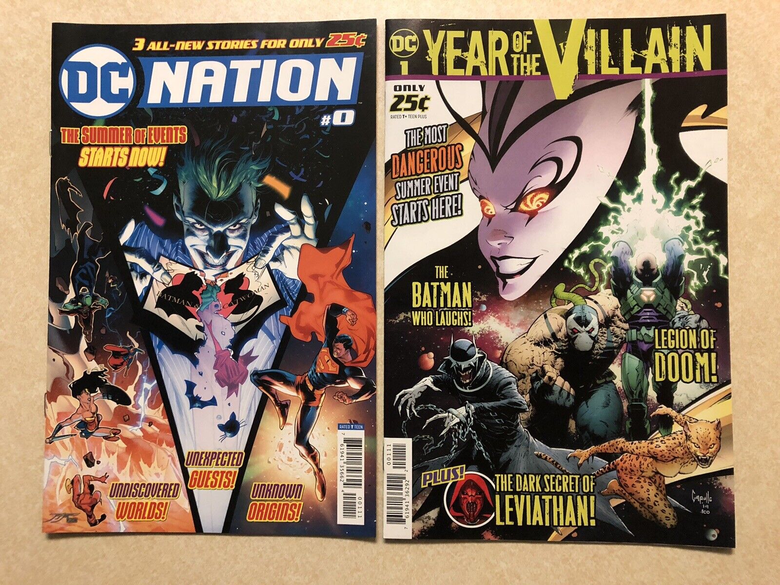 DC NATION #0 & Year Of The Villain SPECIAL #1 Lot (2018-19) —  BOTH COVER A — NM