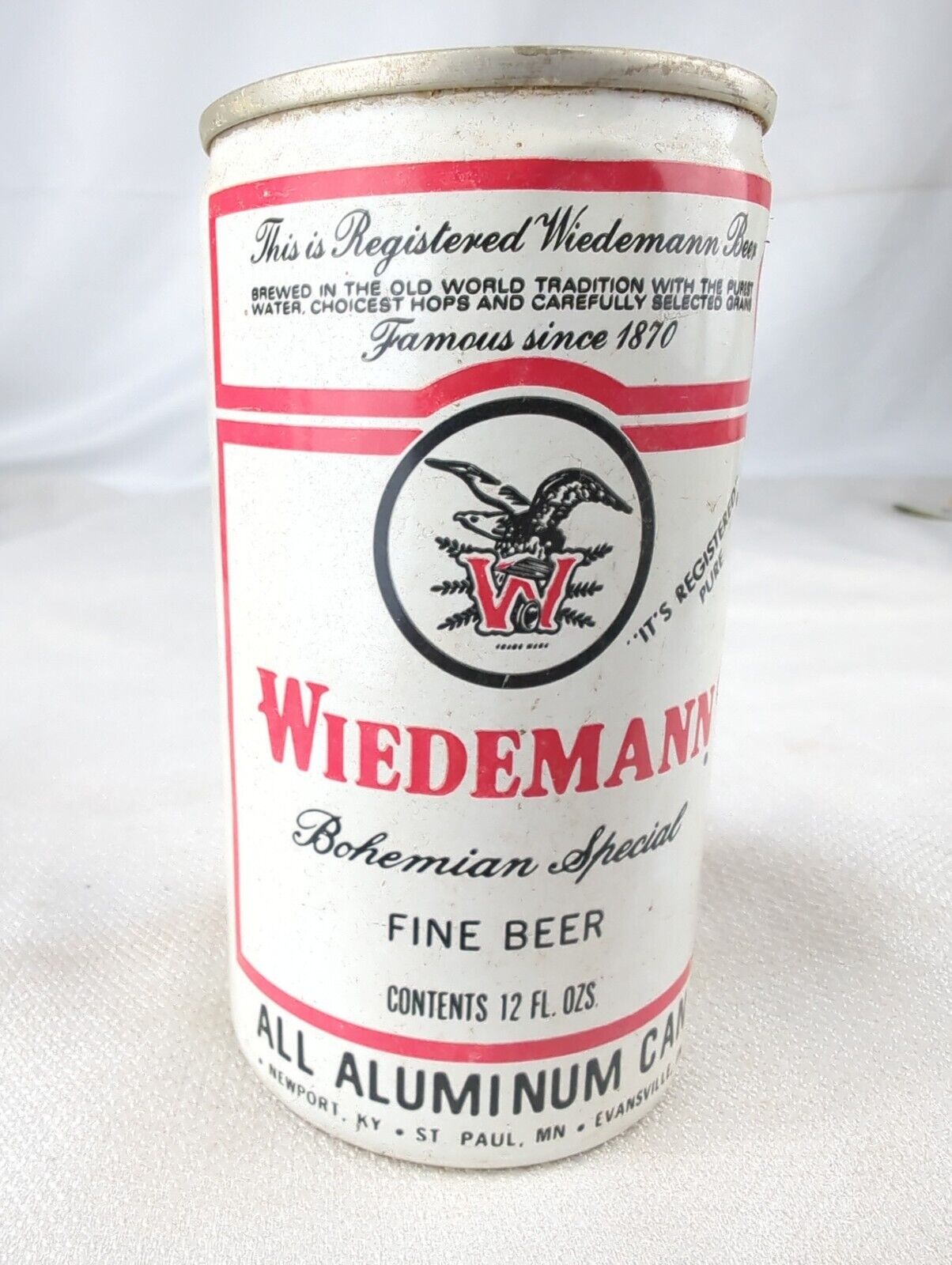 Wiedemann Bohemian Special Fine Beer Newport KY Aluminum Pull Tab Can EMPTY