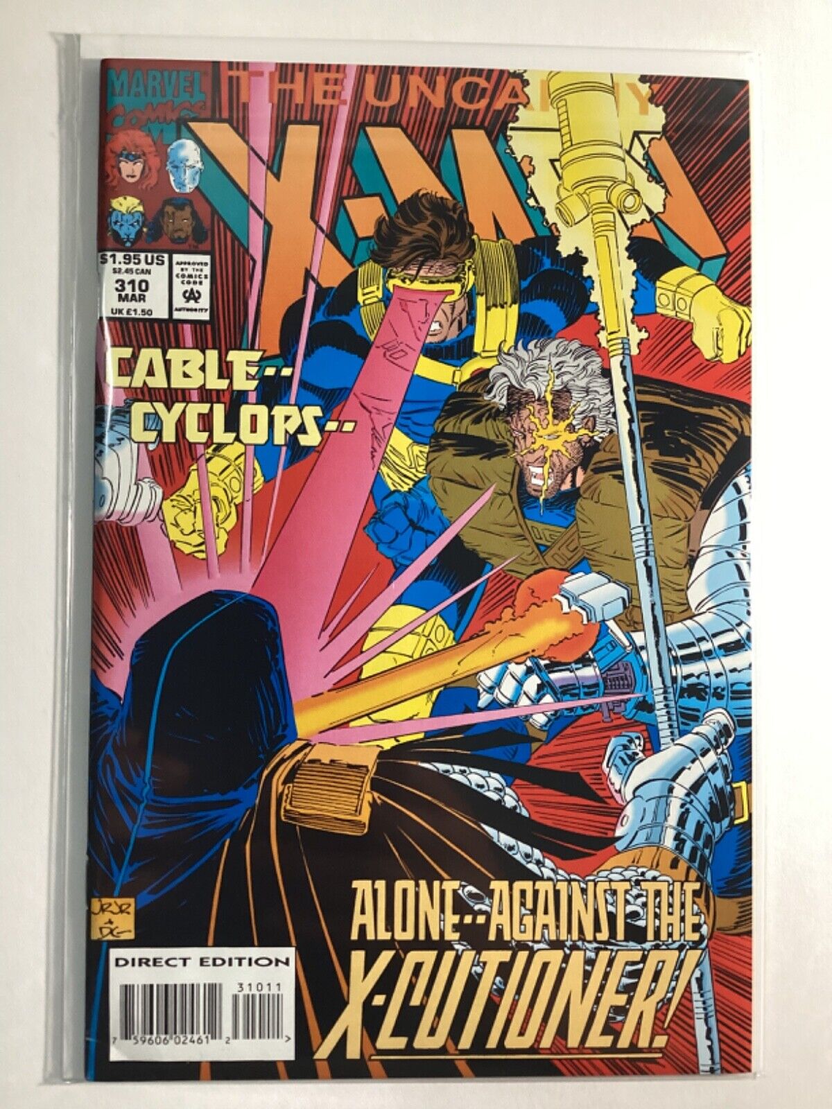 UNCANNY X-MEN 1963 1st Series #310 VG 4.0 INCLUDES BOUND-IN FLEER TRADING CARDS