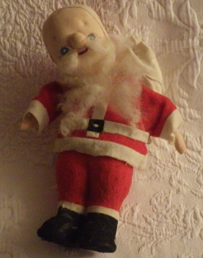 Cloth Handmade Santa Carrying Sack Vintage Old 8\