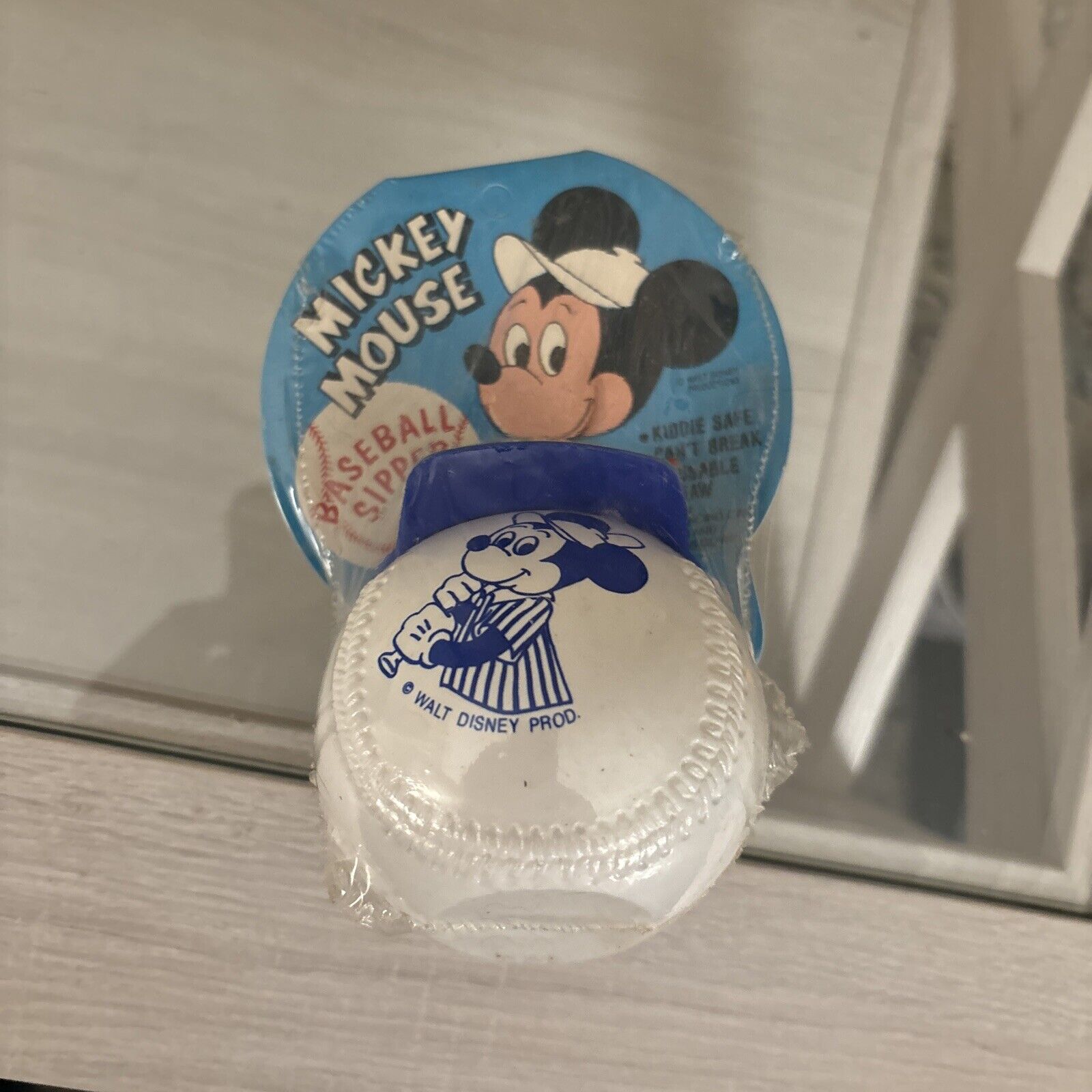 Vintage 1960s Disney Mickey Mouse Baseball Sipper Sealed Brand New