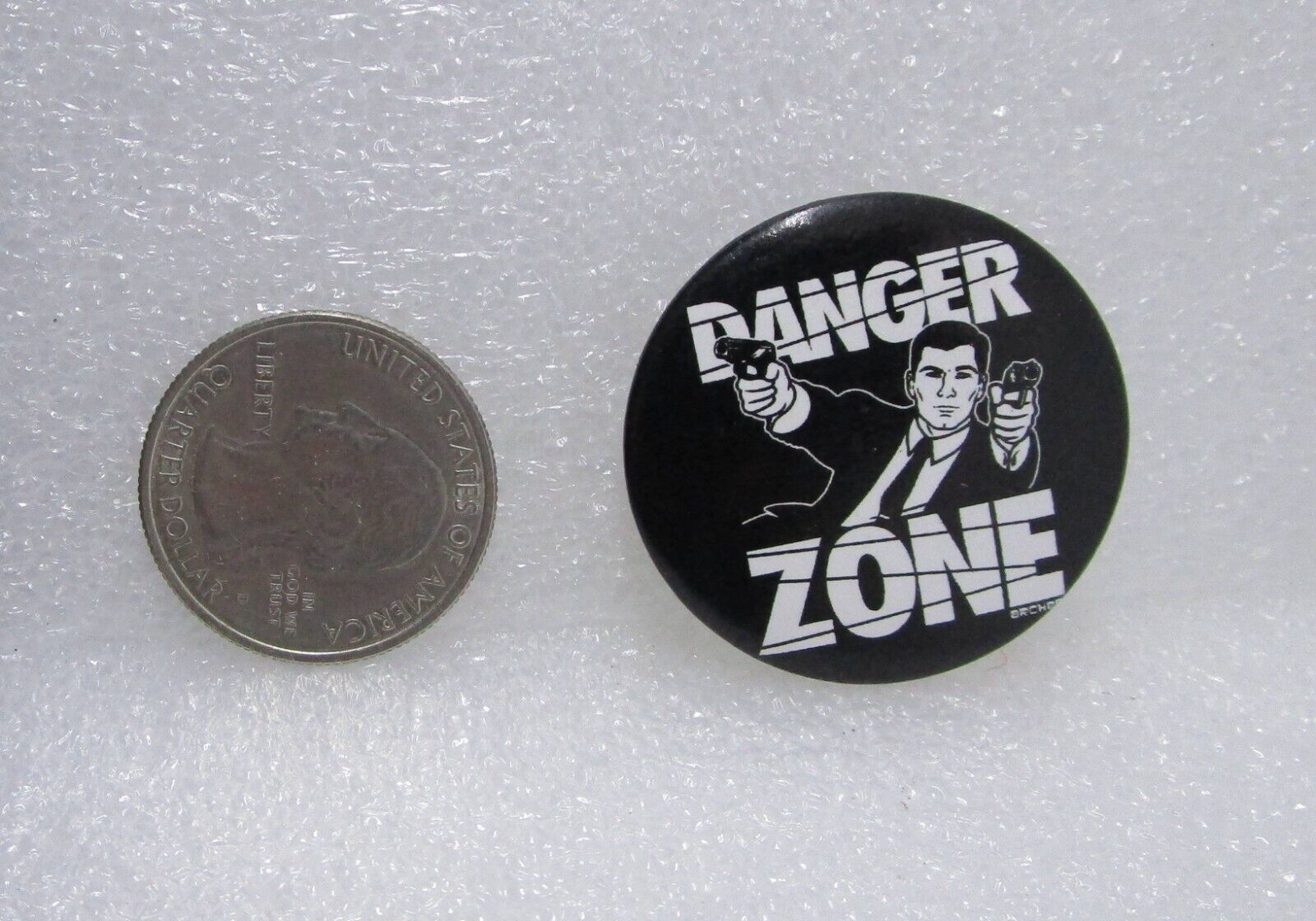 Archer Danger Zone Button Pin