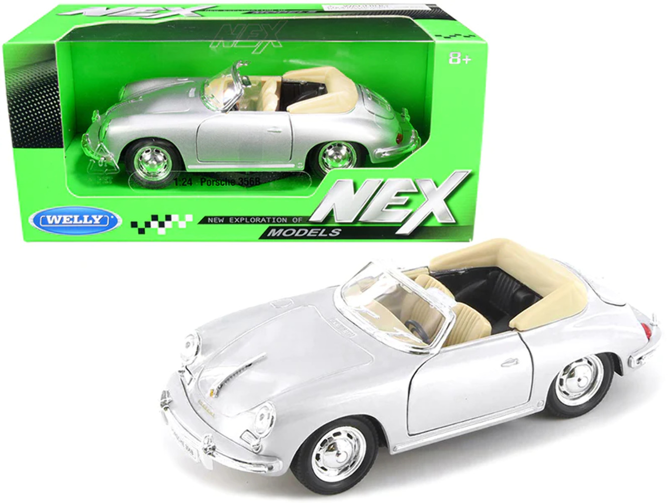 Porsche 356B Roadster Silver \\NEX Models\\\