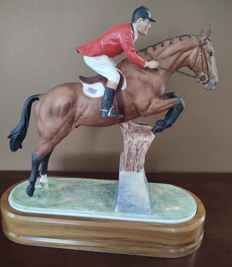 Royal Worcester Doris Lindner Rare Horse And Rider The Foxhunter Mint