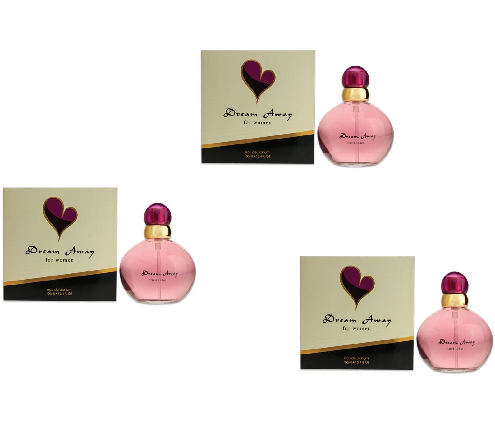 3pcs Women\'s Perfume DREAM AWAY 3.4 oz fragrance spray USA