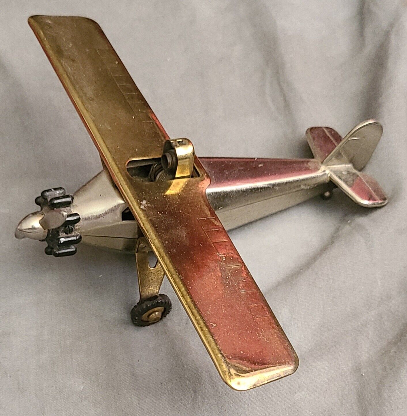 Spirit of St. Louis Brass Airplane Cigarette Lighter By Swank Vintage