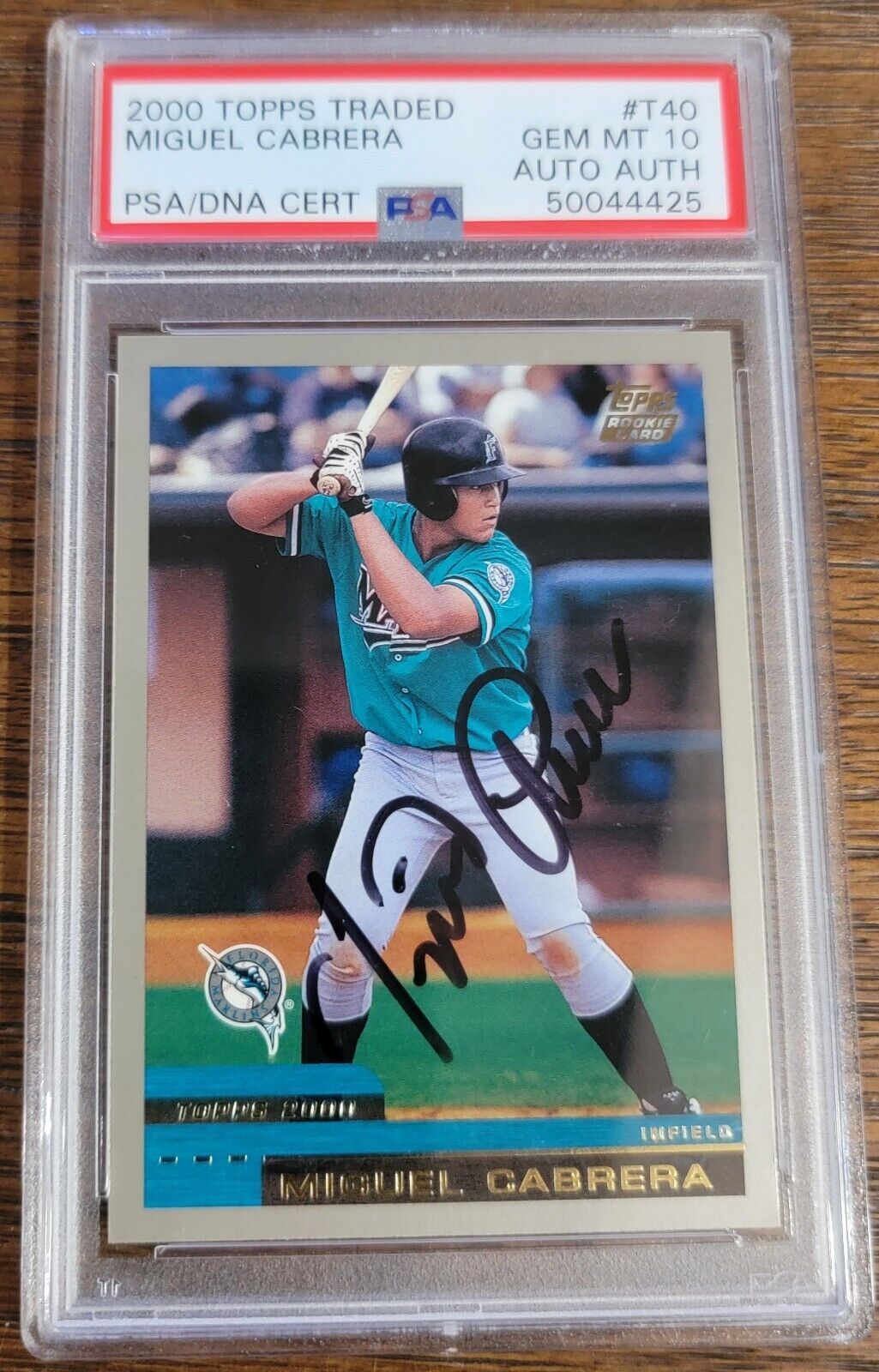 2000 Topps Traded Miguel Cabrera RC ROOKIE AUTO Autograph PSA 10 #T40 **POP 8**