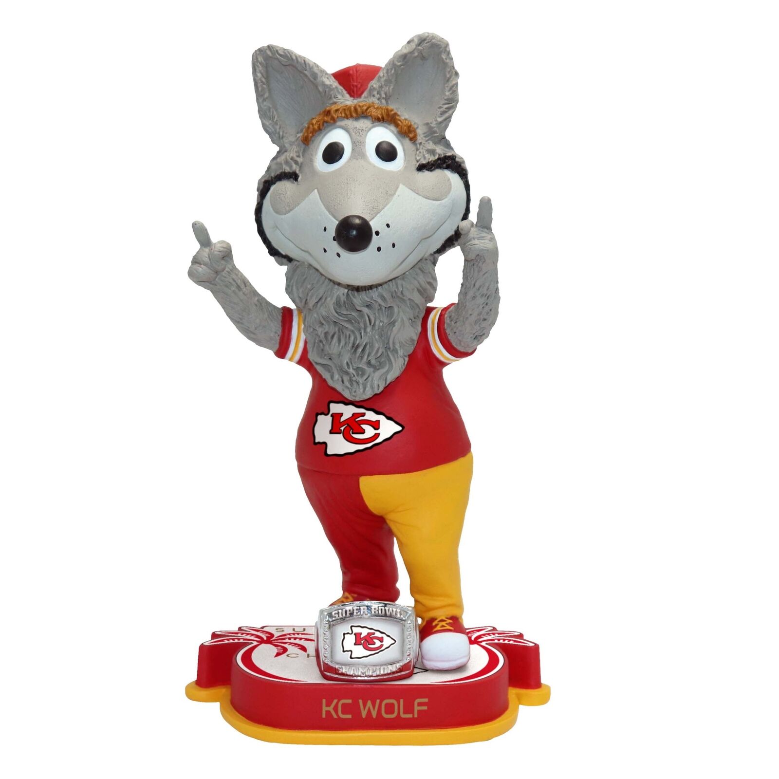 KC Wolf Kansas City Chiefs 2019 Stanley Cup Champions Bobblehead NFL Football