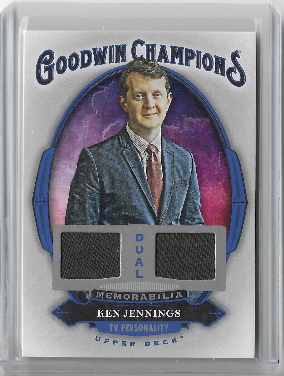 Ken Jennings 2020 Upper Deck Goodwin Champions Dual Memorabilia Jeopardy Relic