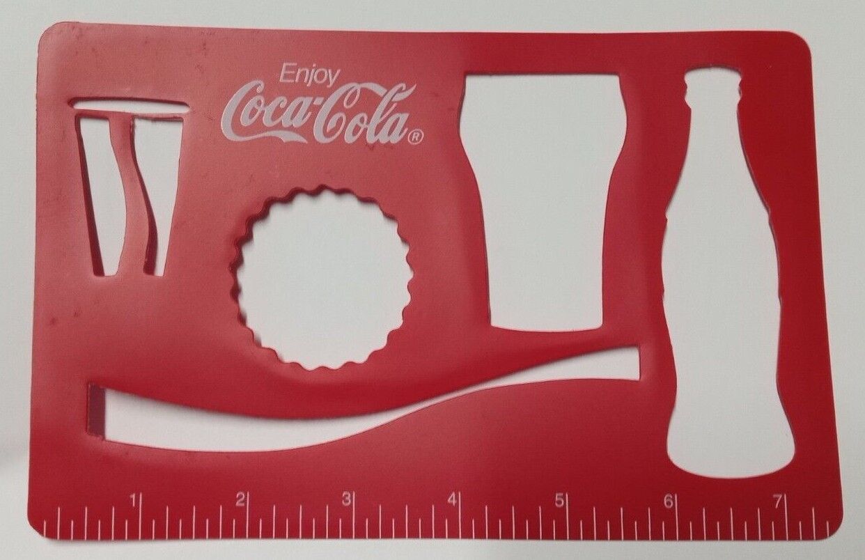 Coca Cola Older Coke Advertising Stencil Coke Bottle Glass Bottle Cap Art