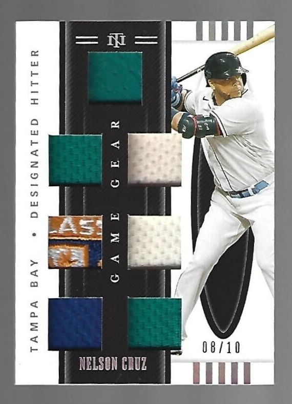 Nelson Cruz 2021 Panini National Treasures Game Gear Materials Sevens Patch 8/10