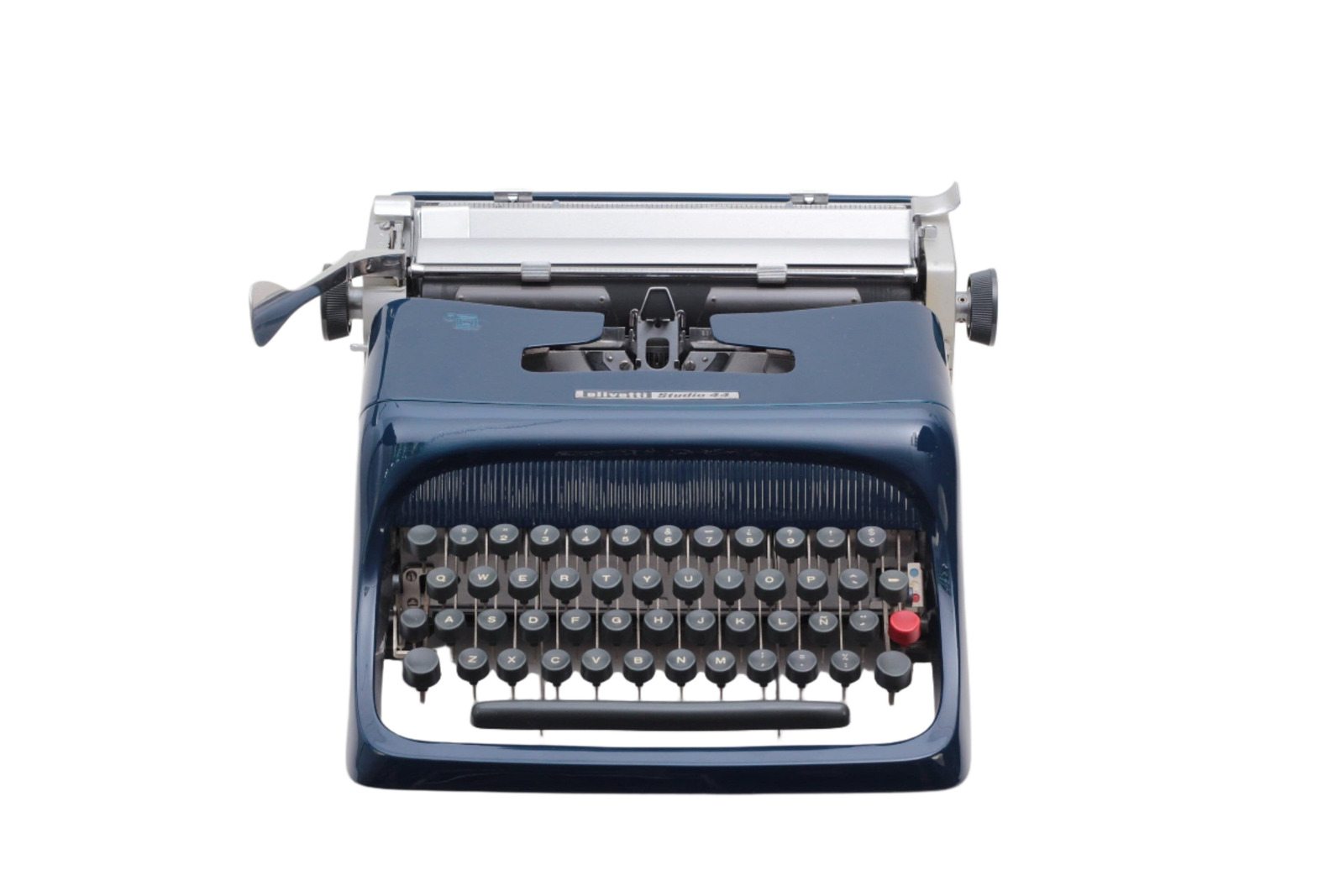 Olivetti Studio 44 Navy Blue Vintage Typewriter, Serviced