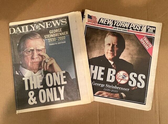 NY Yankees - NY Post & NY Daily News George Steinbrenner Tribute BUNDLE   