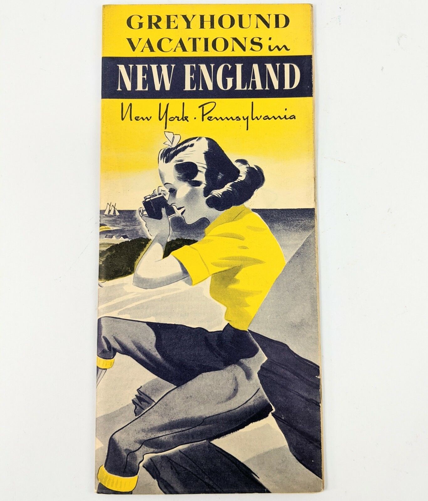 Greyhound Vacations New England New York Pennsylvania 1939 Travel Brochure