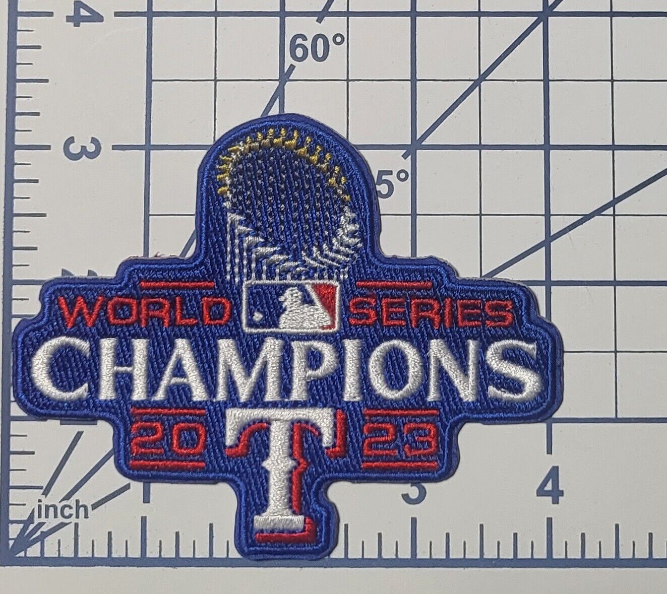 Texas Rangers World Series Champs Iron On/Sew On Embroidered Patch~Free Tracking